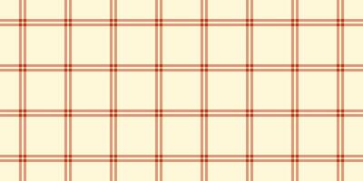 Customer background check vector, 1940s pattern fabric plaid. Tweed tartan texture textile seamless in orange and cornsilk colors. vector