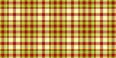 Satin plaid background fabric, service seamless textile texture. Halloween vector pattern check tartan in lime and red colors.