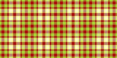 Satin plaid background fabric, service seamless textile texture. Halloween vector pattern check tartan in lime and red colors.