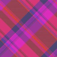 Trim tartan pattern plaid, gift texture fabric vector. Glen seamless check background textile in indigo and red colors. vector