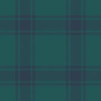 Plaid seamless pattern in green. Check fabric texture. Vector textile print.