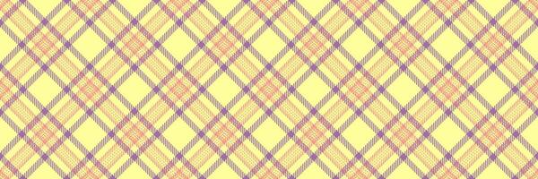 Short background textile fabric, horizon texture vector tartan. Scottish check plaid pattern seamless in yellow and magenta colors.