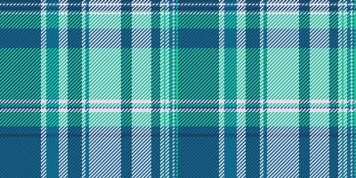 Stitch tartan texture vector, infinity pattern fabric background. Italian textile seamless check plaid in cyan and teal colors. vector
