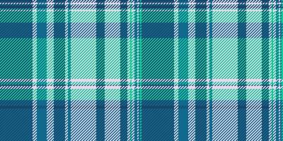 Stitch tartan texture vector, infinity pattern fabric background. Italian textile seamless check plaid in cyan and teal colors. vector