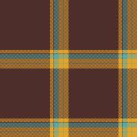 Plaid seamless pattern. Check fabric texture. Vector textile print.