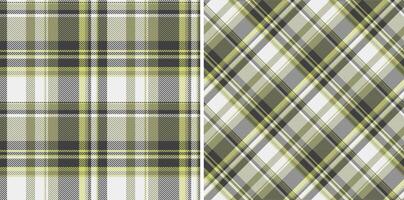 Background plaid seamless of pattern tartan fabric with a texture textile check vector. Set in retro colors for graphic design detailed editable swatch. vector