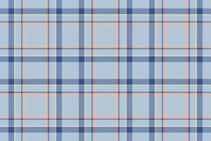 Plaid background, check seamless pattern in blue. Vector fabric texture for textile print, wrapping paper, gift card or wallpaper.