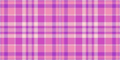 Naked fabric textile texture, scrapbooking plaid vector background. Frame pattern tartan seamless check in pink and magenta colors.