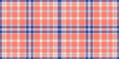 November texture check plaid, designs fabric textile pattern. Bed vector tartan seamless background in salmon and light colors.