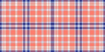 November texture check plaid, designs fabric textile pattern. Bed vector tartan seamless background in salmon and light colors.