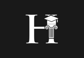 bajo firma logo con último h vector plantilla, justicia logo, igualdad, juicio logo vector ilustración