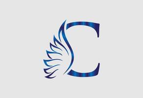 C letter logo design and monogram logo design vector