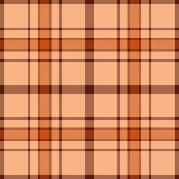 Party tartan plaid seamless, dogtooth check background pattern. Furniture vector textile texture fabric in orange and red colors.