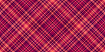 Machinery seamless background plaid, american tartan check texture. Overlay fabric pattern textile vector in red and pink colors.