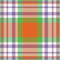 vector de patrón de cuadros sin costuras de tartán escocia. tela de fondo retro. textura geométrica cuadrada de color de verificación vintage.