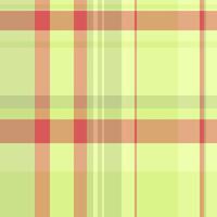 Femininity textile tartan seamless, cell background plaid vector. Cultural fabric check pattern texture in lime and orange colors. vector