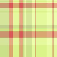 Femininity textile tartan seamless, cell background plaid vector. Cultural fabric check pattern texture in lime and orange colors. vector