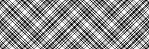 Scotland texture fabric textile, fold vector tartan background. Damask check pattern plaid seamless in white and black colors.