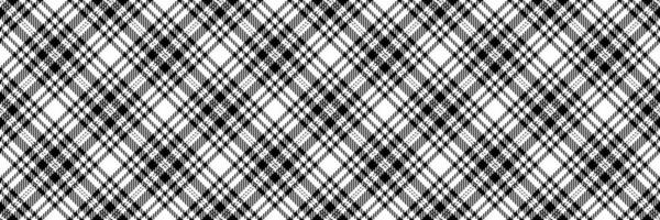 Scotland texture fabric textile, fold vector tartan background. Damask check pattern plaid seamless in white and black colors.