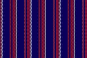 T-shirt vertical fabric vector, fashioned texture background lines. Geometric seamless textile stripe pattern in indigo and red colors. vector