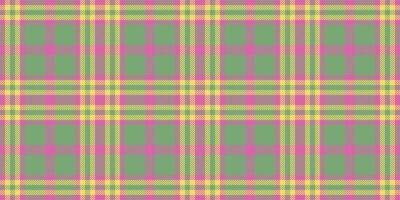 Comfortable seamless vector pattern, softness tartan textile texture. Femininity background fabric plaid check in green and pink colors.