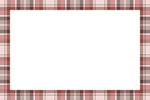 Rectangle frame vector vintage pattern design template. Border designs plaid fabric texture. Scottish tartan background for collage art, gif card, handmade crafts.