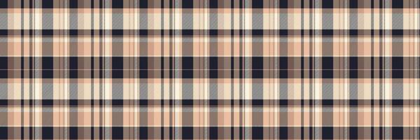 Cute vector plaid check, tablecloth textile tartan seamless. Pyjamas background pattern texture fabric in orange and dark colors.
