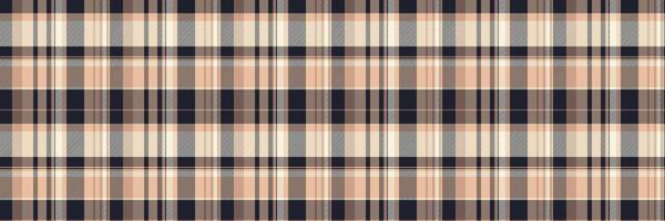 Cute vector plaid check, tablecloth textile tartan seamless. Pyjamas background pattern texture fabric in orange and dark colors.