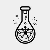 flask icon vector isolated on white background, flask transparent sign, line or linear sign in outline style