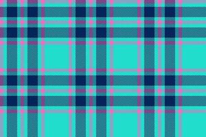 Plaid background, check seamless pattern in blue. Vector fabric texture for textile print, wrapping paper, gift card or wallpaper.