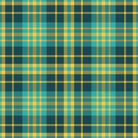 Plaid seamless pattern in green. Check fabric texture. Vector textile print.