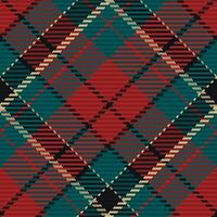 Seamless pattern of scottish tartan plaid. Repeatable background with check fabric texture. Vector backdrop striped textile print.