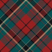 Seamless pattern of scottish tartan plaid. Repeatable background with check fabric texture. Vector backdrop striped textile print.