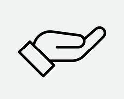 Hand Gesture Icon Line Simple Trendy Design. vector