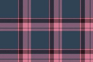 Plaid background, check seamless pattern in blue. Vector fabric texture for textile print, wrapping paper, gift card or wallpaper.