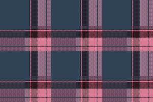 Plaid background, check seamless pattern in blue. Vector fabric texture for textile print, wrapping paper, gift card or wallpaper.