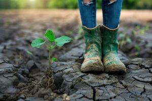 AI generated Businesses auditing carbon footprints leading the charge in corporate responsibility a path to net zero emissions photo