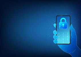 teléfono inteligente tecnología con un sistema a evitar acceso a móvil datos un contraseña es necesario a acceso el datos. eso es un tecnología a evitar datos pérdida, móvil teléfono pantalla tiene un bloquear con números. vector