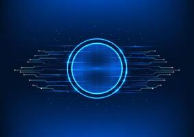 Screen technology background It is a vector illustration designed to look modern and high-tech. The technology circle is in the center along with the technology Circuit. Suitable for technology work