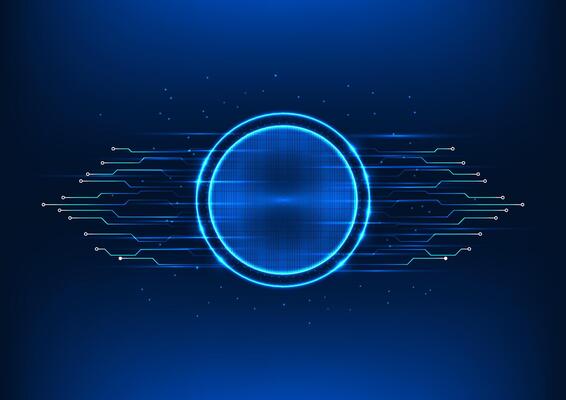 Screen technology background It is a vector illustration designed to look modern and high-tech. The technology circle is in the center along with the technology Circuit. Suitable for technology work