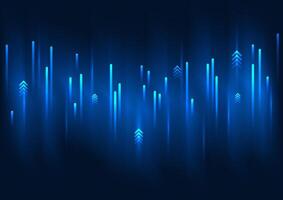 Big data technology background, rising data lines It represents the transmission of a huge amount of data into the digital technology system. Vector illustration