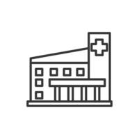 hospital outline icon pixel perfect for website or mobile app vector