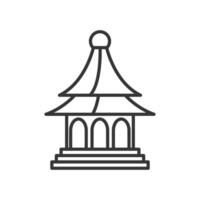 gazebo outline icon pixel perfect for website or mobile app vector