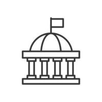 government outline icon pixel perfect for website or mobile app vector