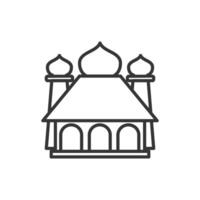 mosque outline icon pixel perfect for website or mobile app vector