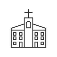 Iglesia contorno icono píxel Perfecto para sitio web o móvil aplicación vector