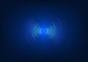 sound wave technology background radiating from the center The concept converts vibrational energy into sound waves that are transmitted. vector