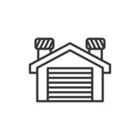 warehouse outline icon pixel perfect for website or mobile app vector