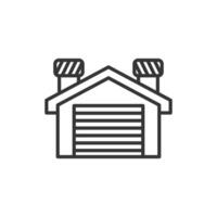 warehouse outline icon pixel perfect for website or mobile app vector