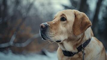 AI generated dog with a dog collar professional photography photo